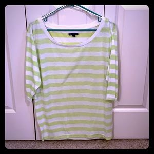 Striped Open Shoulder Top